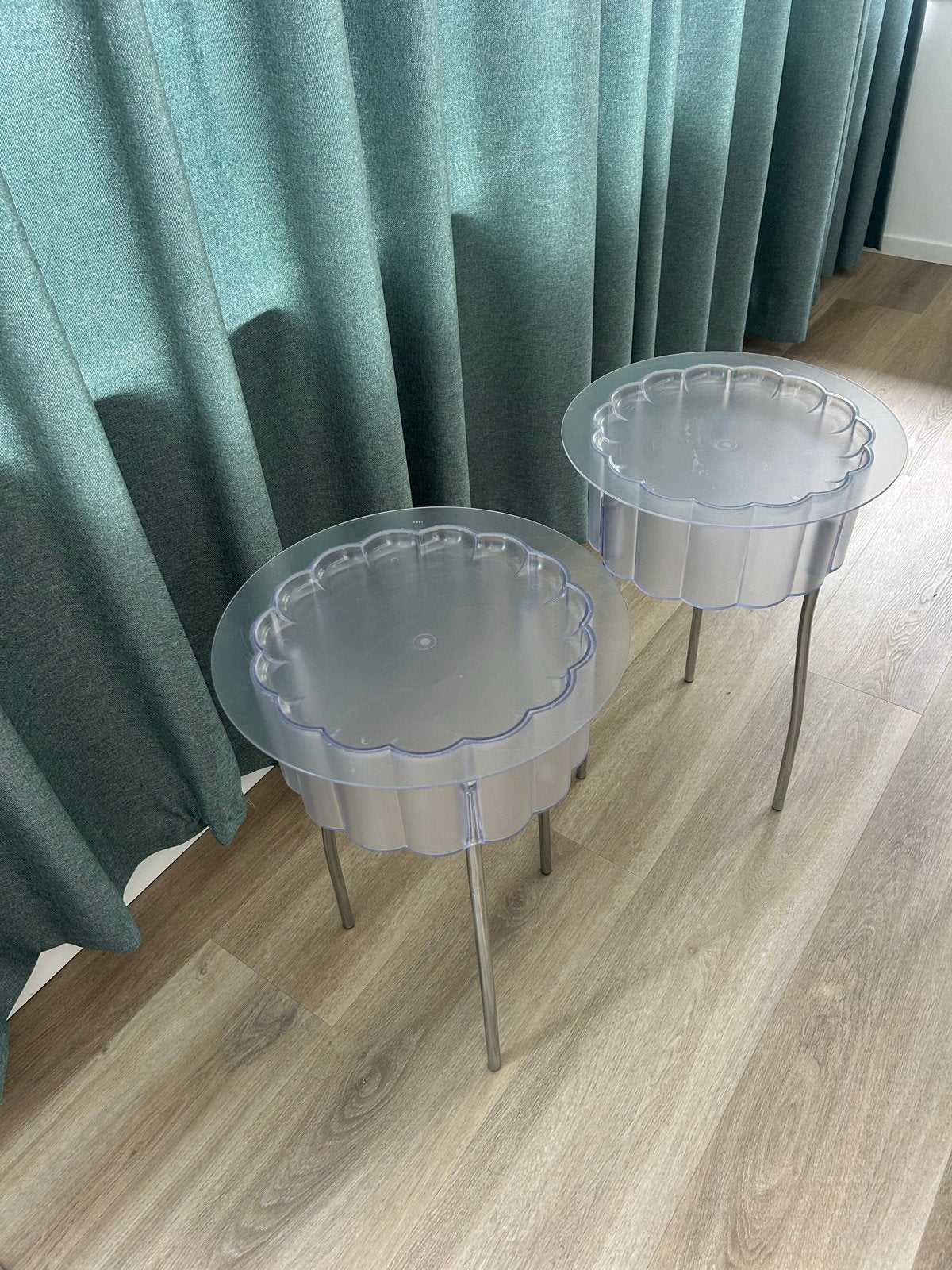 Hatten IKEA bijzettafels (set van 2), Gebruikt, Rond, Ophalen, 45 tot 60 cm