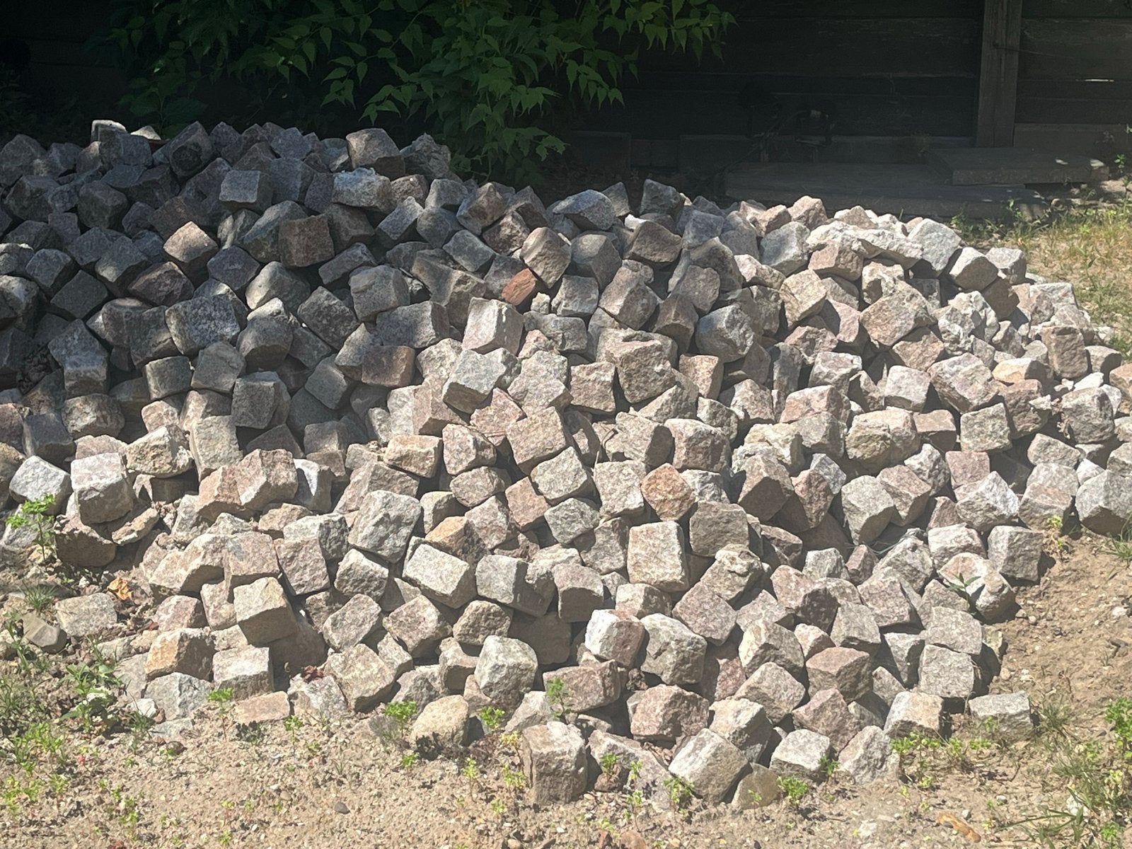 Portugees graniet voor tuin of oprit circa 0,6 m3, Ophalen, Gebruikt, Klinkers, 5 tot 10 m²
