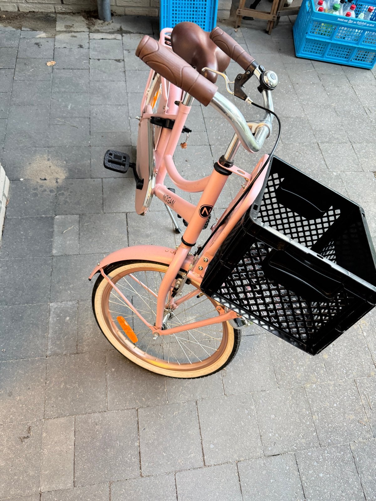 Nogan kinderfiets 20 inch met mandje - Zo goed als nieuw, Ophalen, Zo goed als nieuw, Terugtraprem, 16 tot 20 inch