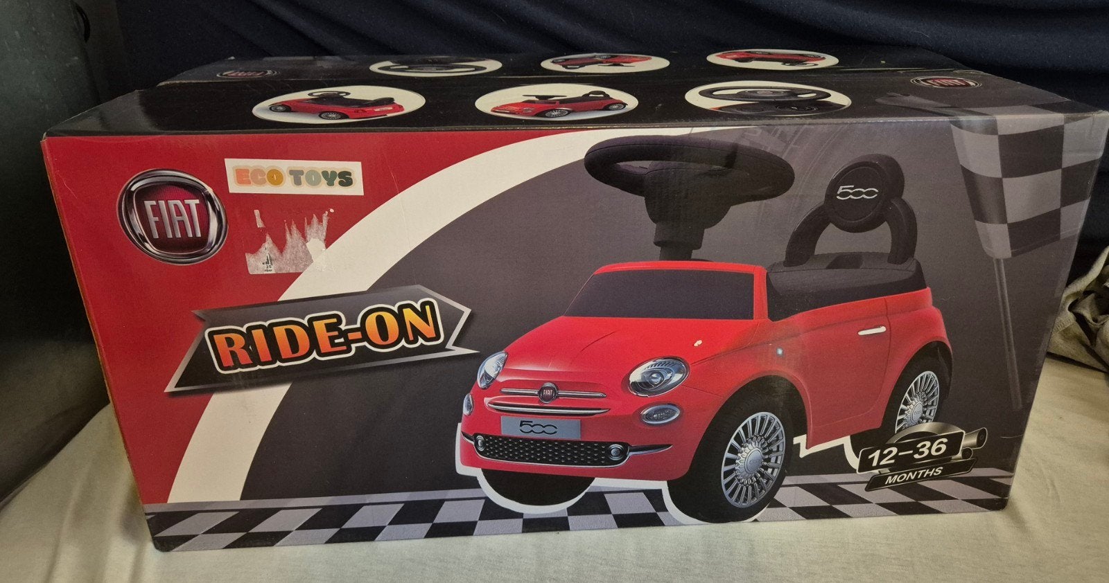 Fiat 500 Ride-On Loopauto voor Kinderen 12-36 Maanden, Ophalen of Verzenden, Nieuw