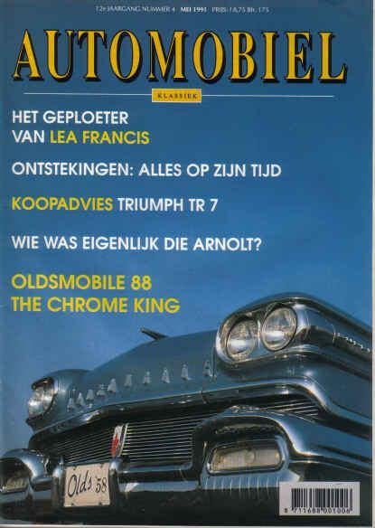 Automobiel 4 1991 : Oldsmobile Super 88 - Triumph TR7, Ophalen of Verzenden, Gelezen, Algemeen