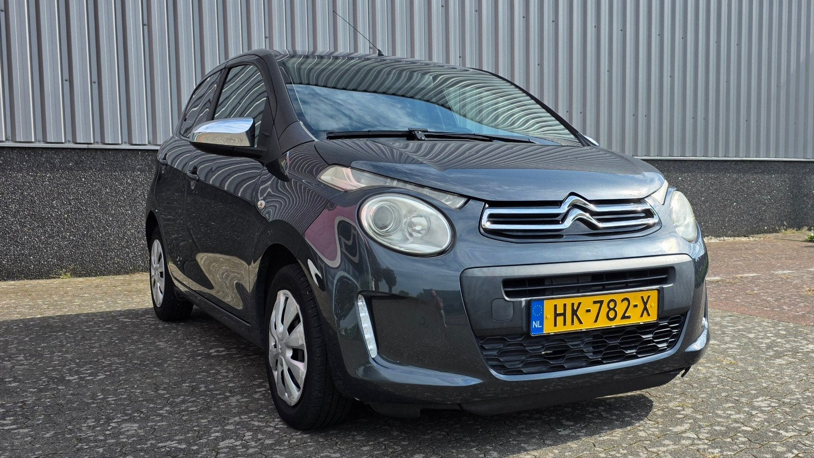 Nette Citroën C1 1.0 5 DEURS 2015 Grijs, Auto's, Voorwielaandrijving, Dealer onderhouden, Stof, Zwart