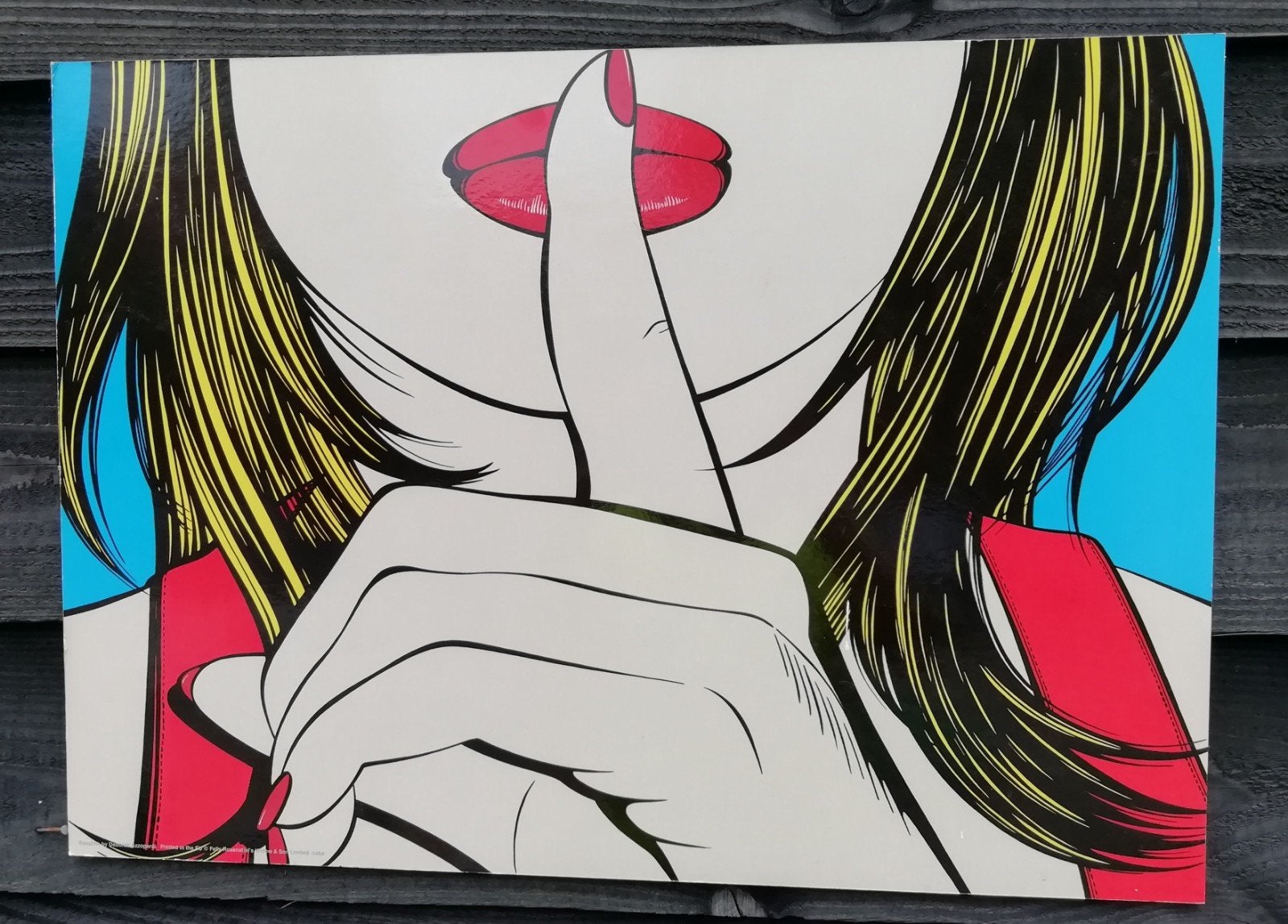 Popart print "Ssshhh" van Deborah Azzopardi (1958), Antiek en Kunst, Kunst | Schilderijen | Modern, Ophalen of Verzenden