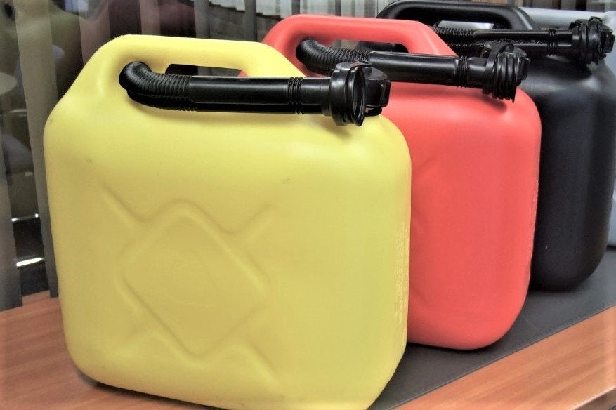 Jerrycan kunststof 10 liter div kleuren, Ophalen, Nieuw