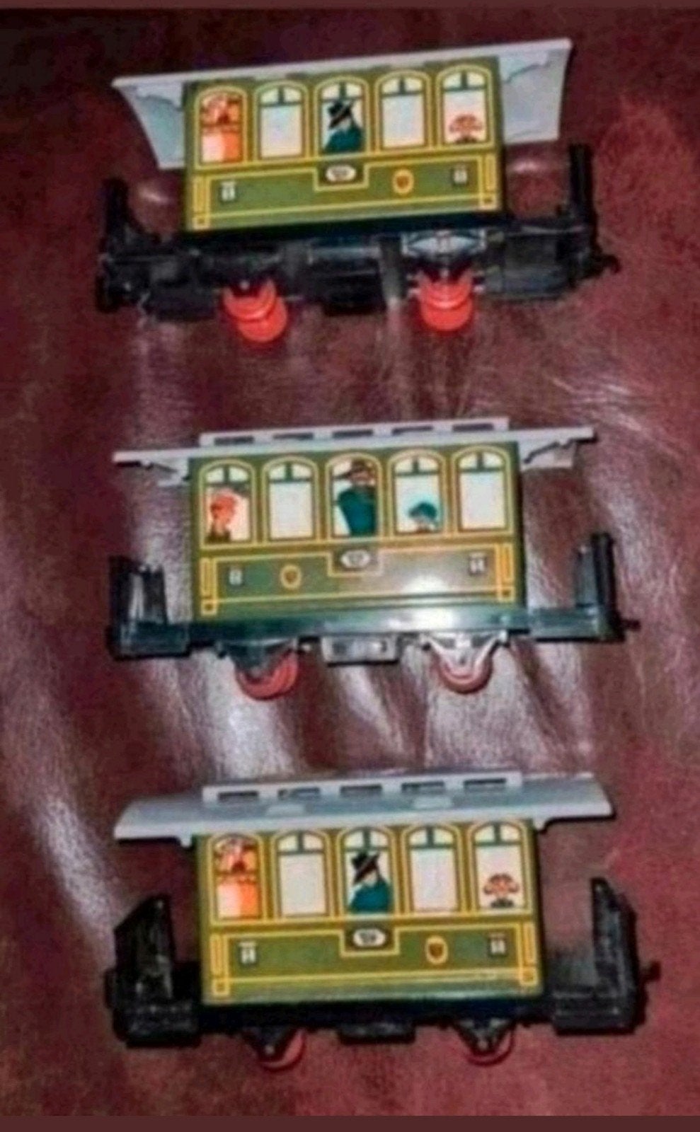 Set van 3 vintage modeltrein Blikken Trein Wagons jaren ´70, Ophalen of Verzenden, Gebruikt, Overige