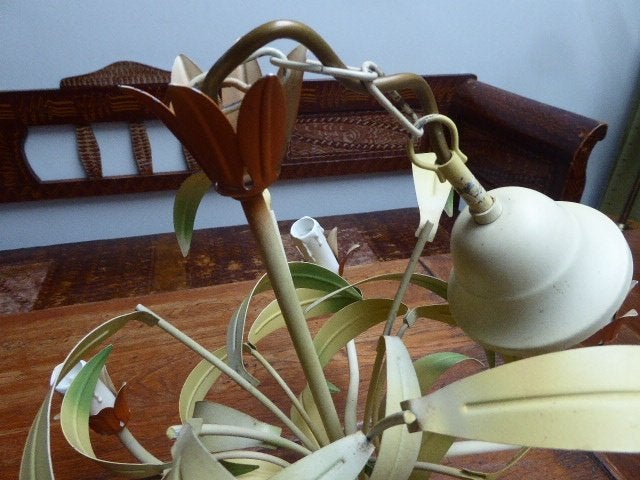 Franse hanglamp met 5 lichtpunten, Ophalen of Verzenden