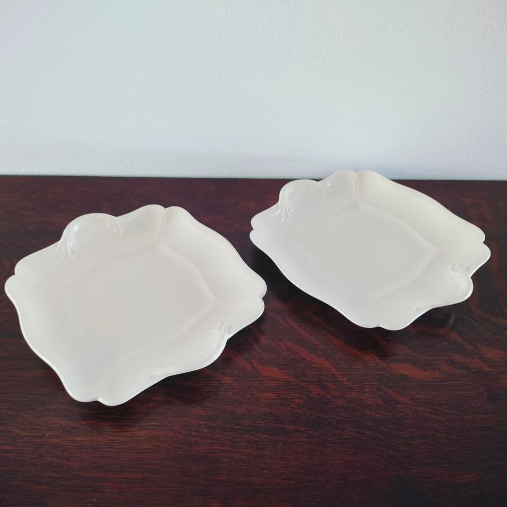 Wedgwood Queens Shape – 2 vierkante schalen, Ophalen of Verzenden, Zo goed als nieuw, Bord