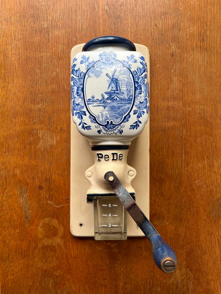 Vintage Pe De Wandkoffiemolen - Delfts Blauw Decor, Ophalen