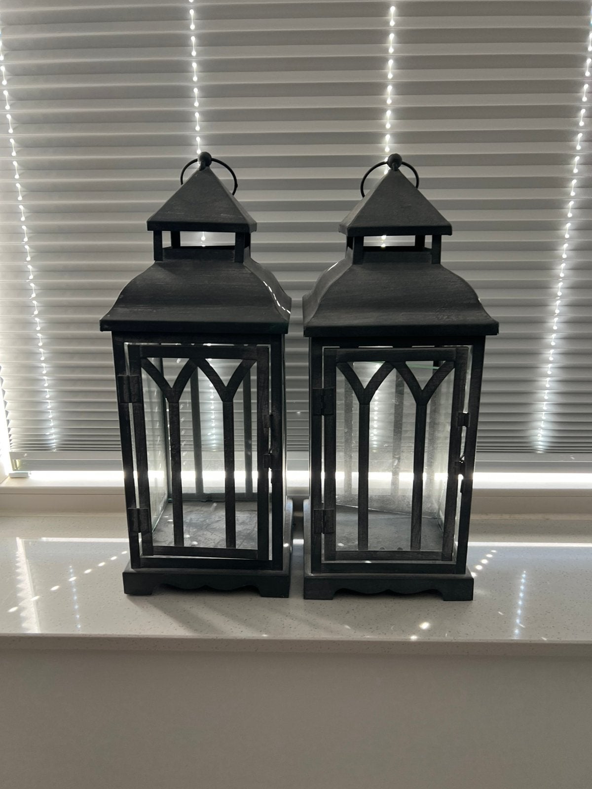 2 stalen grijze kandelaars, Huis en Inrichting, Ophalen of Verzenden, Glas, Kandelaar