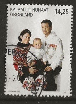 Groenland 25, royalty voor LouisNL, Verzenden, Denemarken, Gestempeld