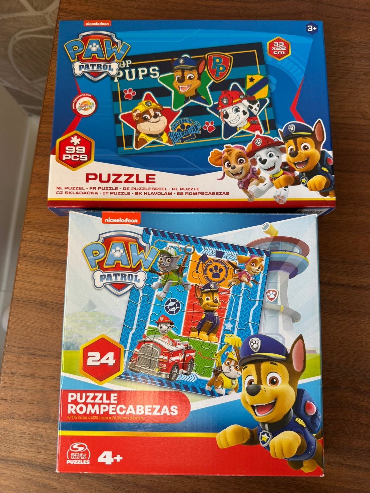 2x Pawpatrol puzzels, Ophalen, Meer dan 50 stukjes, Zo goed als nieuw