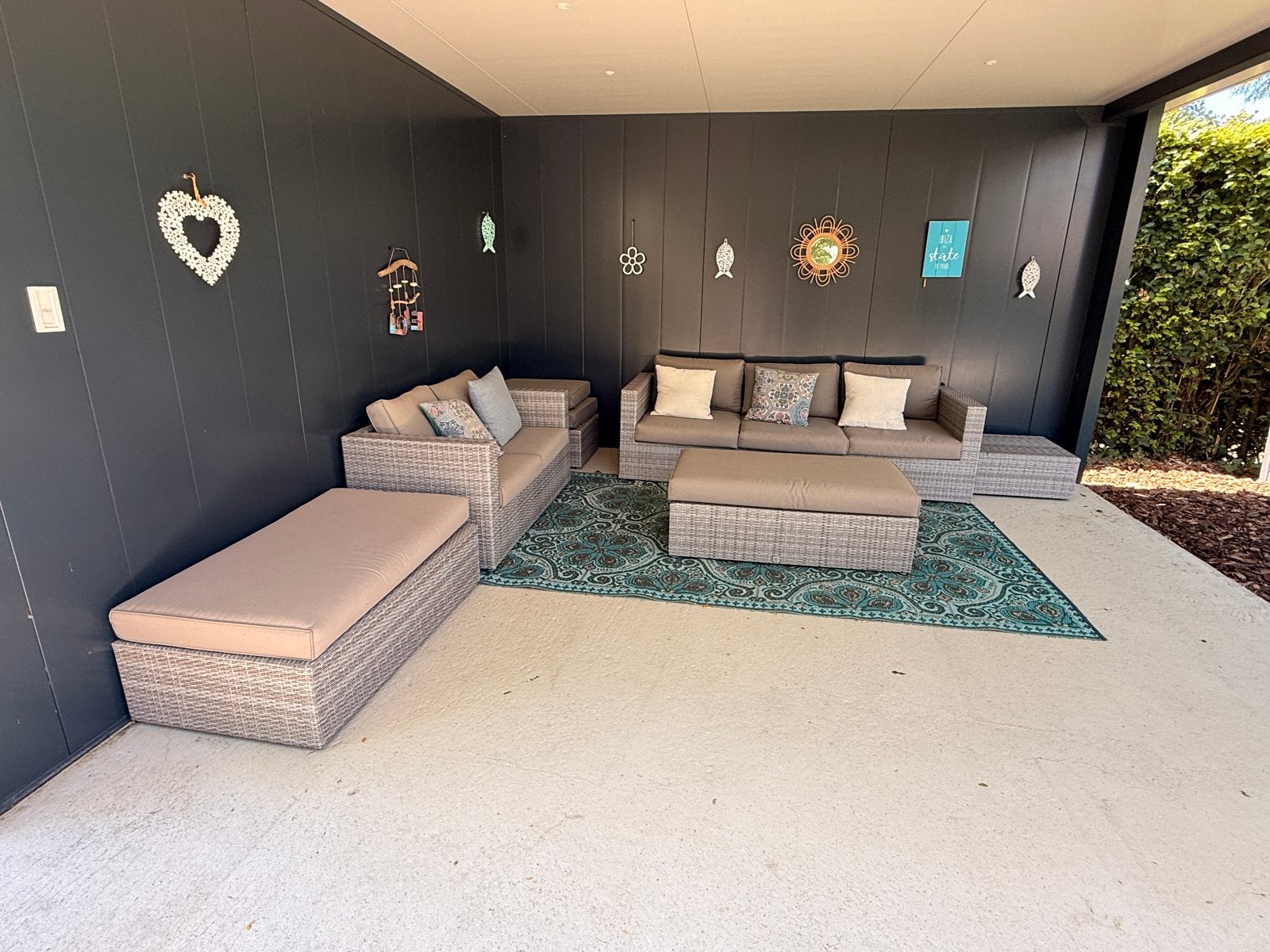 Complete Loungeset met kussens, Tuin en Terras, Tuinsets en Loungesets, Ophalen, Gebruikt, Meer dan 8 zitplaatsen, Loungeset