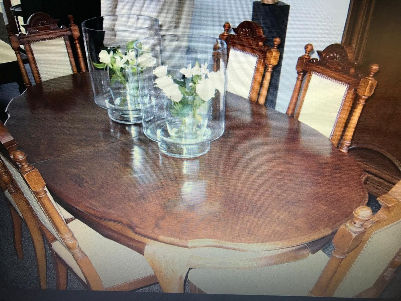 eethoek  mahonie, Ophalen, Gebruikt, 4 tot 6 stoelen