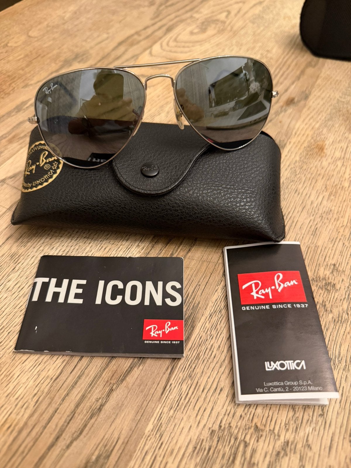 Ray-Ban Aviator Large Metal RB3025 W3277 – Zeer nette staat, Ophalen of Verzenden, Zo goed als nieuw, Groen, Ray-Ban