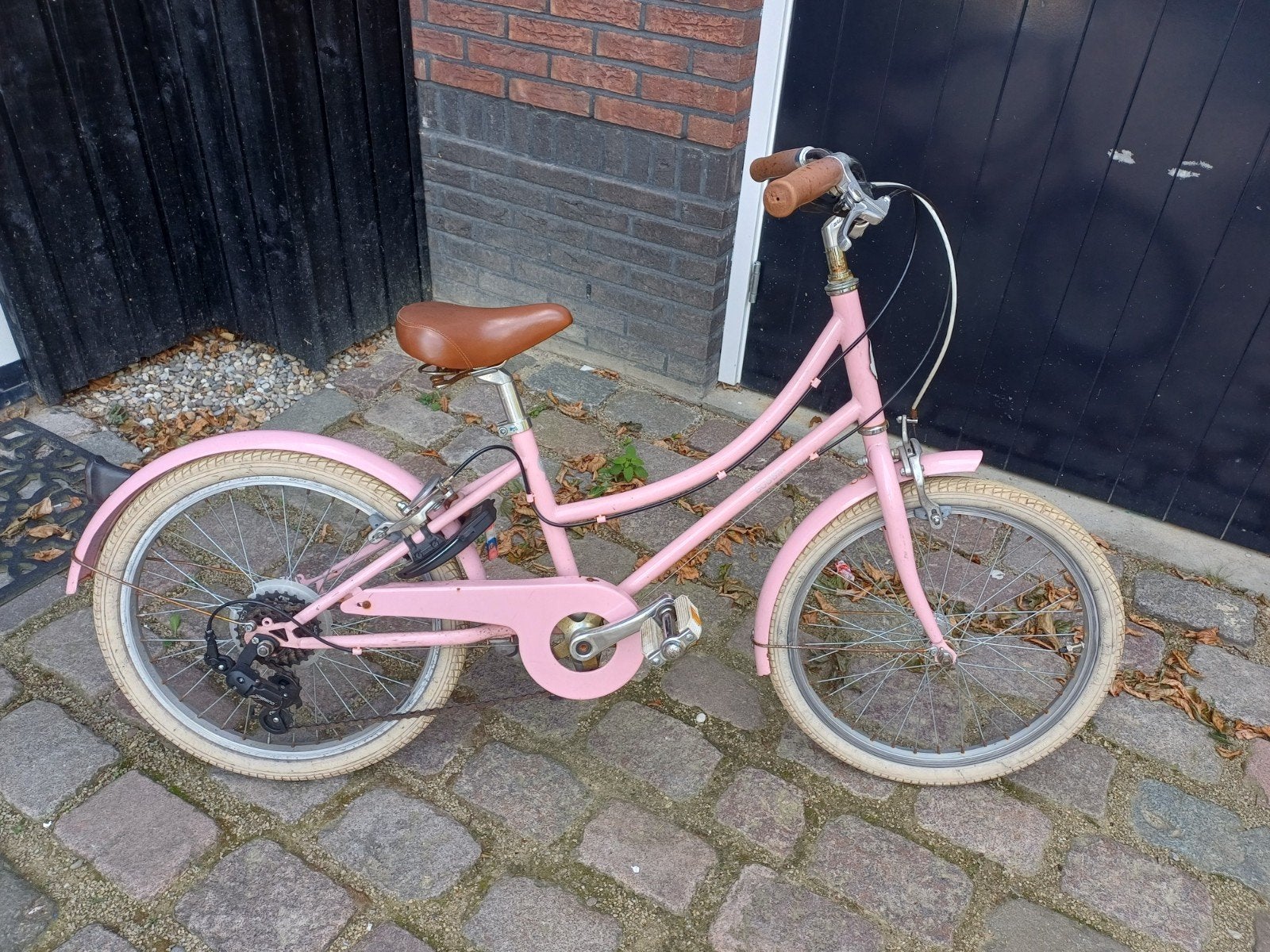 Roze kinderfiets - Gebruikt, Ophalen, Gebruikt, Velgrem, 16 tot 20 inch