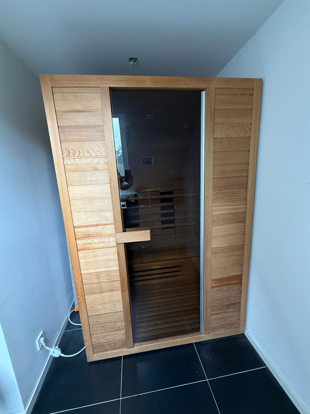 Infrarood sauna  - 2 persoons - 115x135x198cm - Red Cedar, Ophalen, Zo goed als nieuw