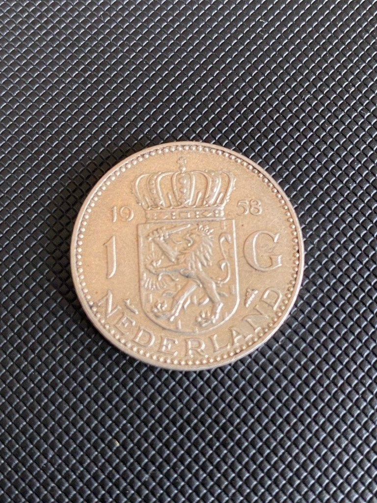1 Gulden - Juliana - 1958 - zilver, Postzegels en Munten, Munten | Nederland, 1 gulden, Koningin Juliana, Verzenden, Zilver