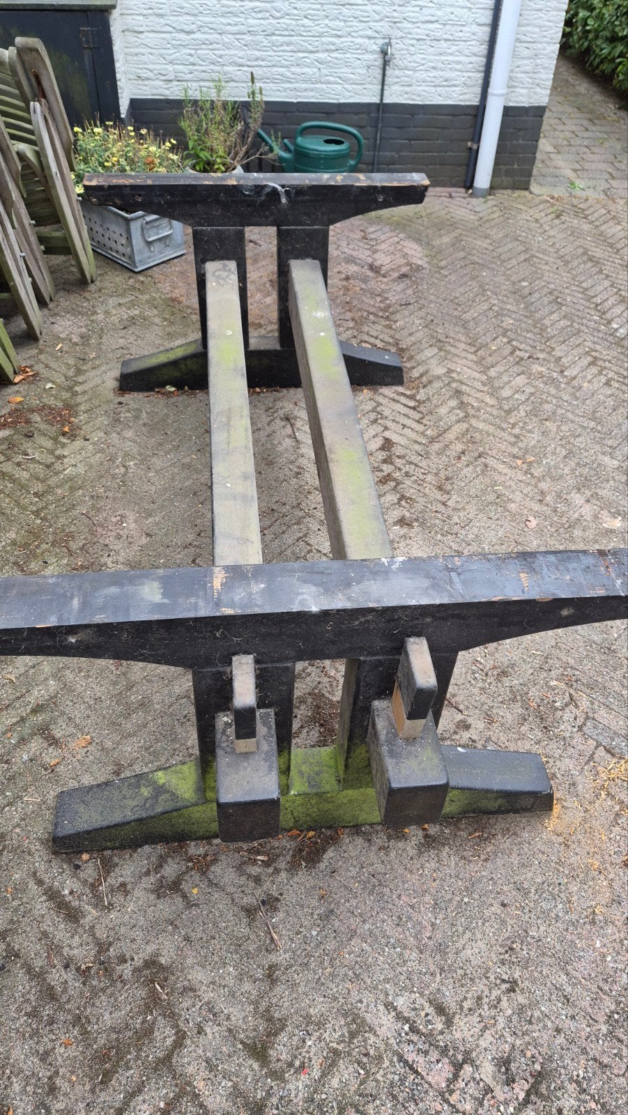 Robuuste tafelpoten tafelonderstel, 65cm hoog, 166cm breed, Ophalen, Tafelpoot, Gebruikt, 50 tot 100 cm