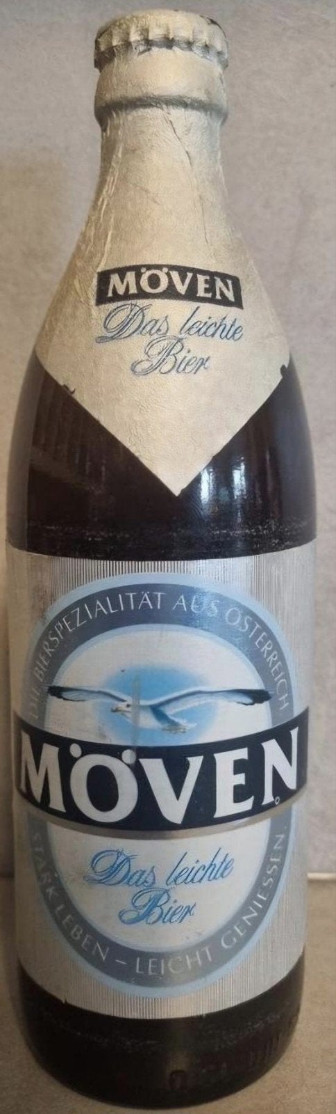 MÖVEN – Das leichte Bier - Brau AG. Linz, Oostenrijk, Verzamelen, Biermerken, Ophalen of Verzenden, Zo goed als nieuw, Flesje(s)
