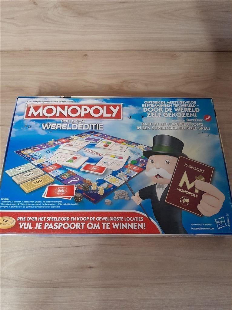 Monopoly wereldeditie [s1013], Hobby en Vrije tijd, Gezelschapsspellen | Bordspellen, Verzenden, Zo goed als nieuw