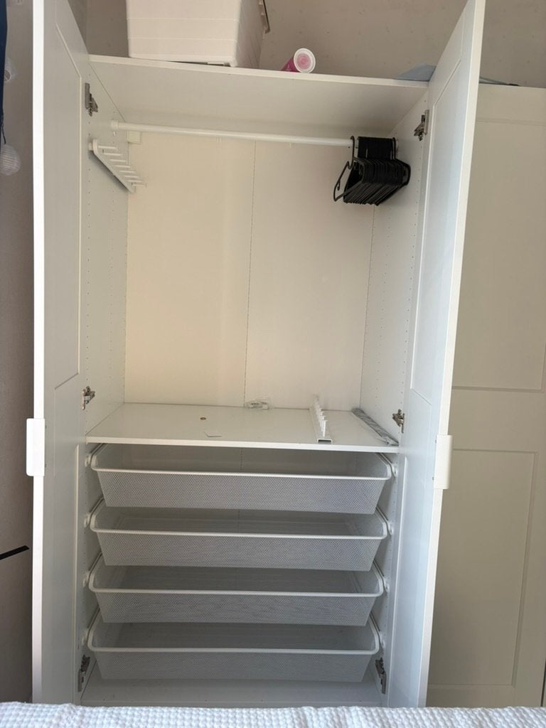 Ikea wardrobe with drawers, new, 200 cm of meer, Eikenhout, 50 tot 100 cm, Zo goed als nieuw