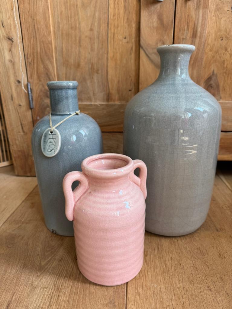 Set van 3 vazen, Ophalen, Zo goed als nieuw, Overige kleuren, Glas
