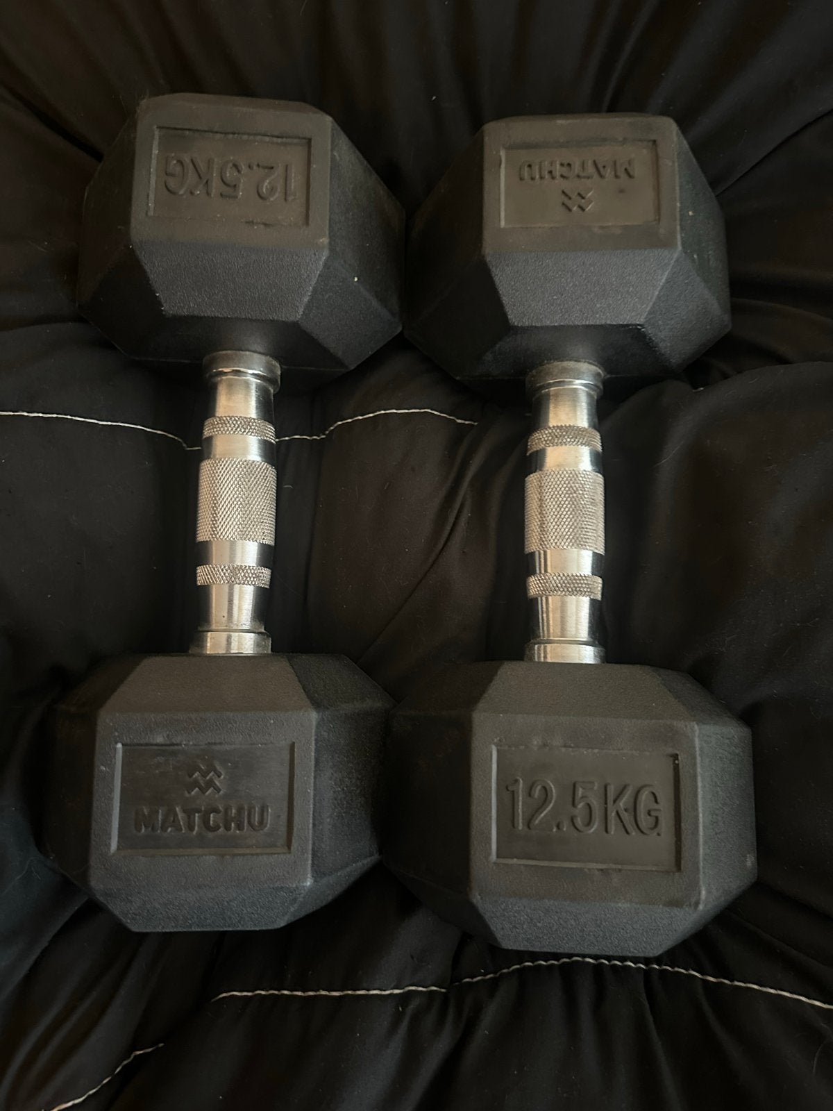Matchu Halters 2x 12.5KG - Zo goed als nieuw, Ophalen, Zo goed als nieuw, Armen, Dumbbell