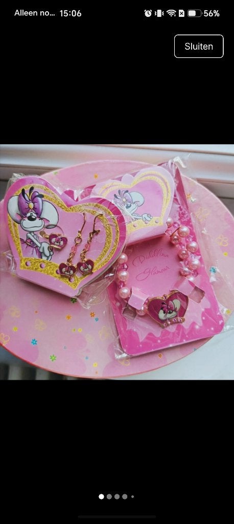 Diddl juwelen set, Kinderen en Baby's, Kindermode-accessoires, Depesche, Nieuw, Met print, Roze