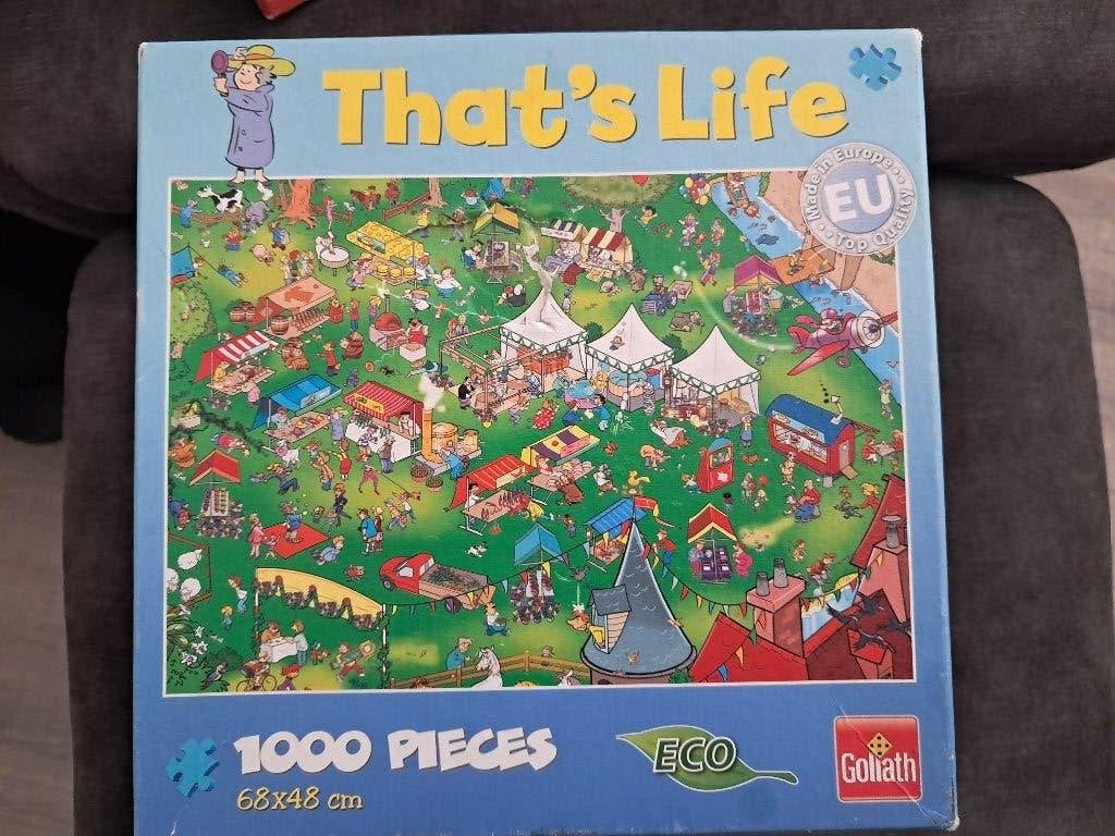 Puzzels   thats life  moeten weg i.v.m ruimte 2.50 per stuk, Ophalen, 500 t/m 1500 stukjes, Gebruikt, Legpuzzel