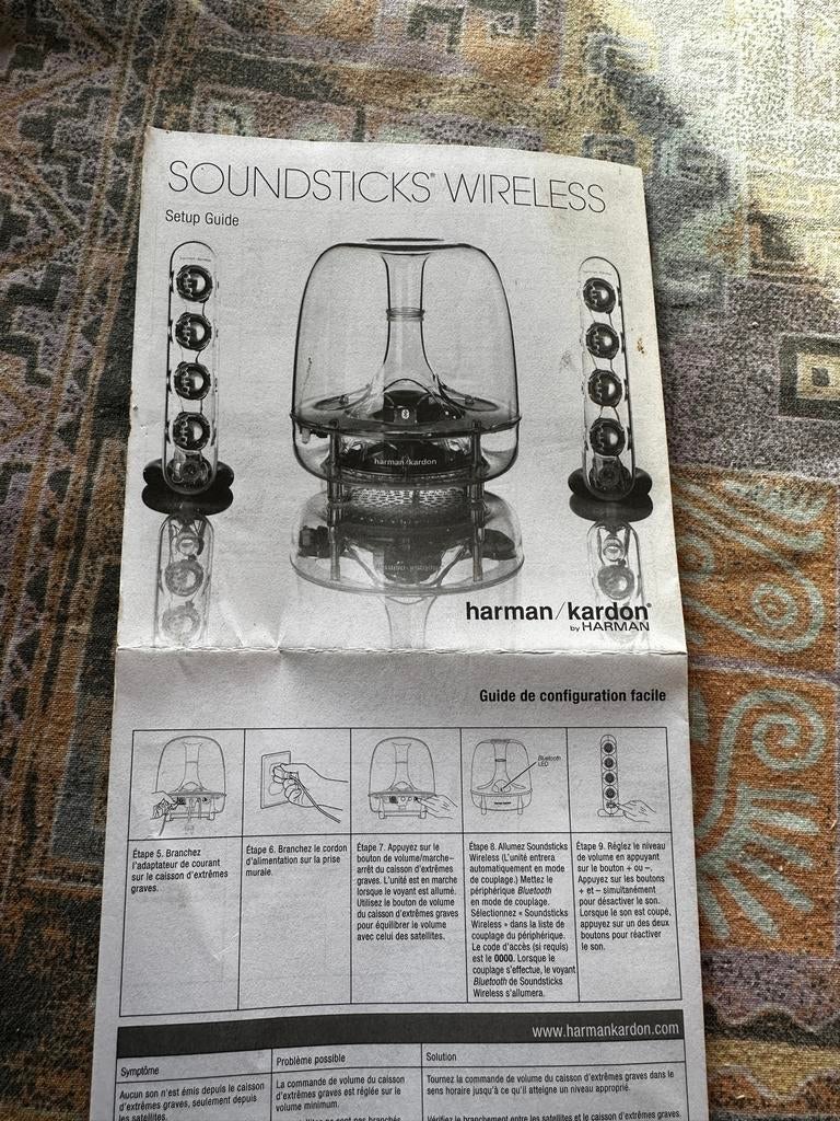 Harman/Kardon Soundsticks Wireless 2.1 Luidsprekerset, Computers en Software, Pc speakers, Ophalen, Gebruikt, Audiokanaal 2.1
