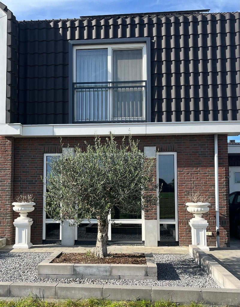 2 Gipsen bloempotten, Tuin en Terras, Ophalen, Overige materialen, Gebruikt, 40 cm of meer