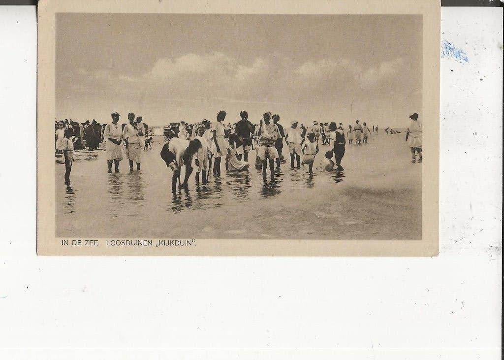 Loosduinen Kijkduin Pootje baden J Dam, Ophalen of Verzenden, 1920 tot 1940, Ongelopen, Zuid-Holland