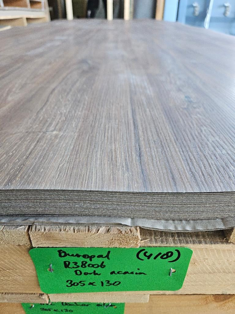 HPL Duropal fineer platen R38006 Dark Acacia ( 418 ), Doe-het-zelf en Verbouw, Platen en Panelen, Ophalen, HPL, Nieuw, Nb