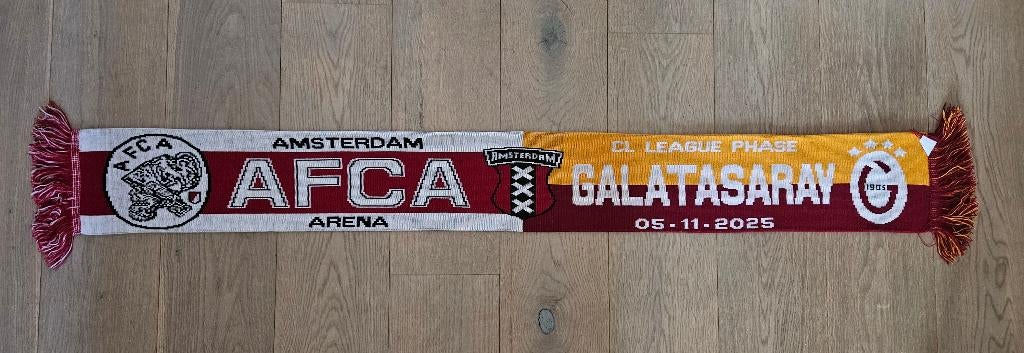 Ajax - Galatasaray sjaal 05-11-2025, Maat M, Ophalen of Verzenden, Nieuw, Clubaccessoires