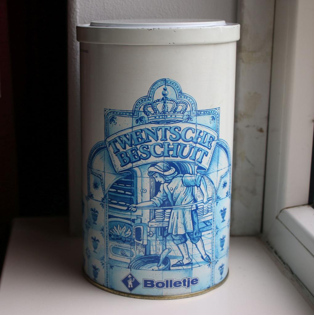 diverse beschuitbussen en blikken vintage retro oranje, Ophalen of Verzenden, Gebruikt, Beschuit, Bolletje