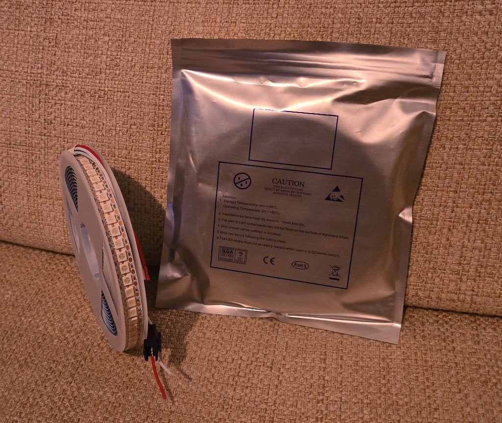 WS2812B 5V LED Strip 144 LED/m – 5 Meter – WLED / ESP32, Kleur aanpasbaar, Ophalen of Verzenden, Nieuw, Meerkleurig