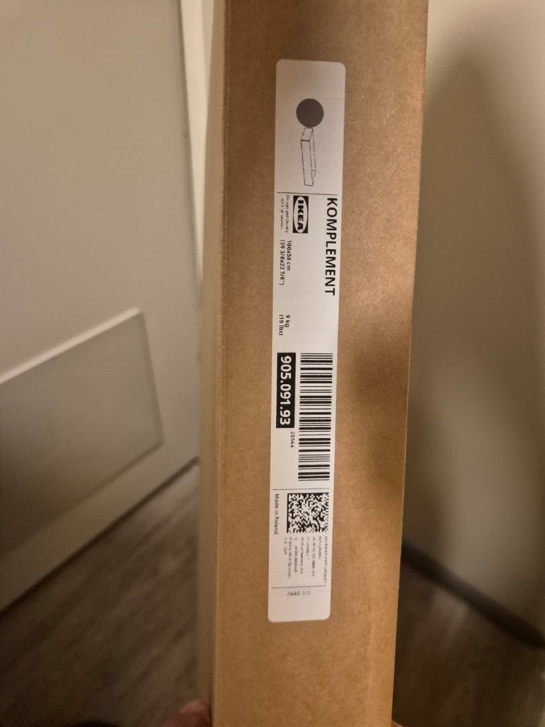 2x IKEA PAX KOMPLEMENT Lade Donkergrijs, Huis en Inrichting, Ophalen, Nieuw, 50 tot 100 cm, Minder dan 100 cm