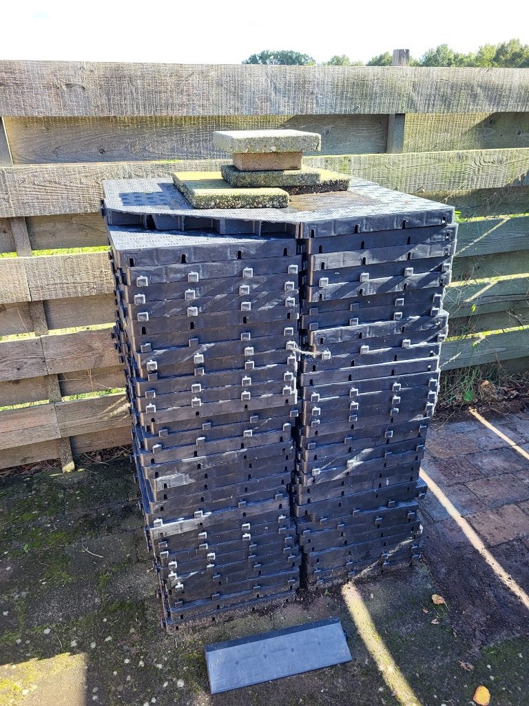 Voortent tegels 50x50, Ophalen, Gebruikt
