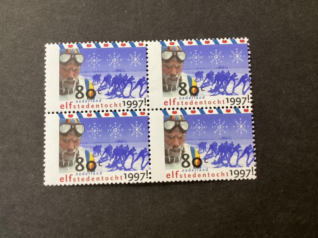 1997, Elfstedentocht, 1710/ blok van 4, Postzegels en Munten, Verzenden, Na 1940, Postfris