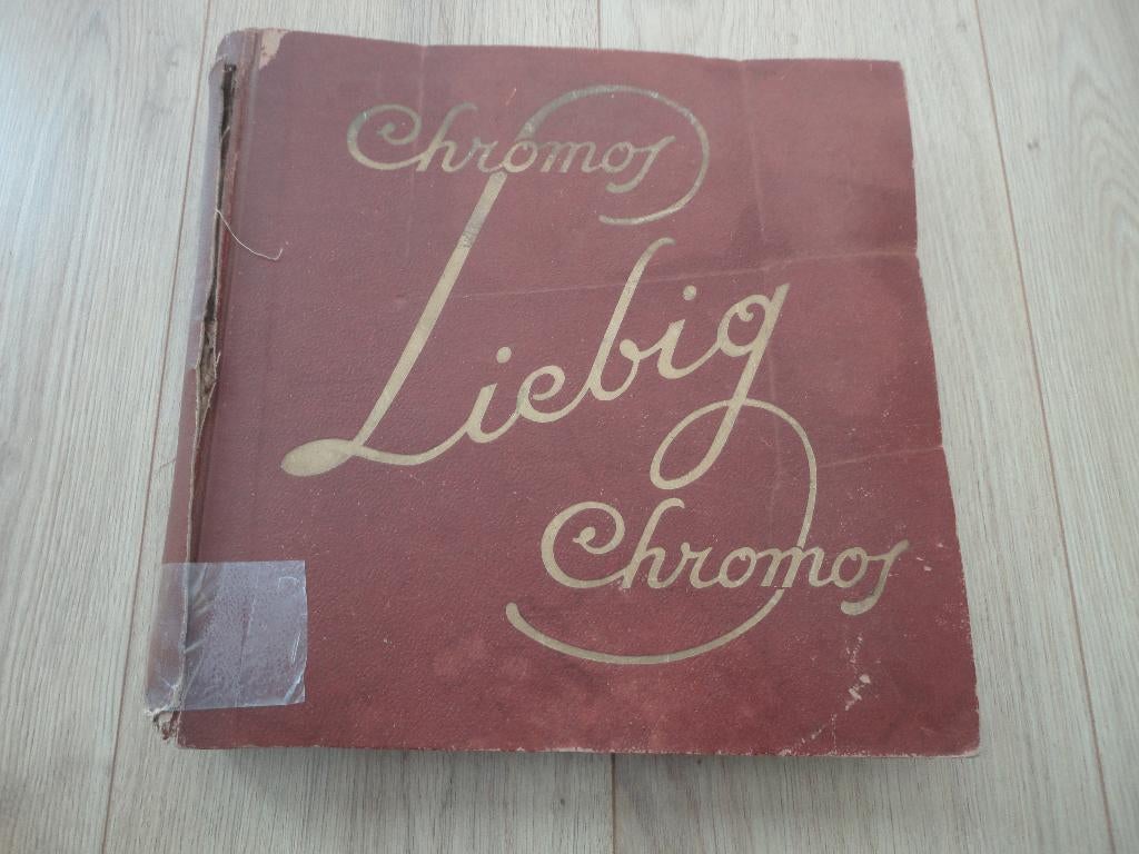 Volledig gevuld plaatjesboek Chromos Liebig 50 series, Verzamelen, Gebruikt, Ophalen of Verzenden, Voor 1940, Prent