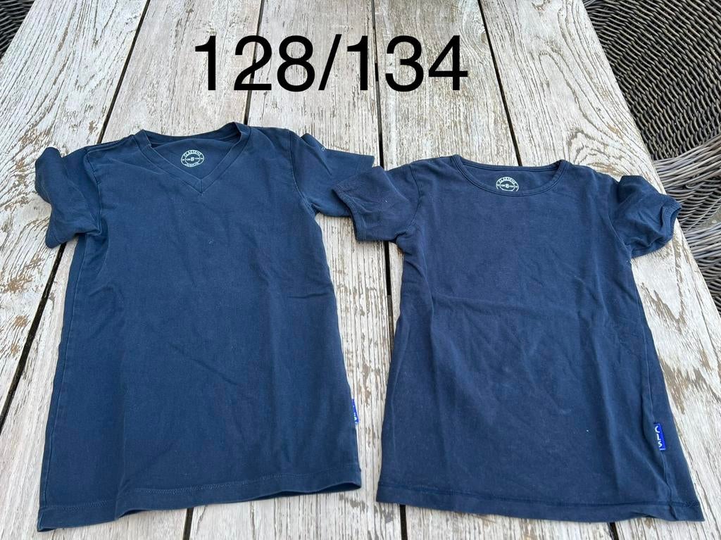 2 tshirt 128-134 ondergoed claesens donkerblauw, Claesens, Ophalen of Verzenden, Zo goed als nieuw, Shirt of Longsleeve