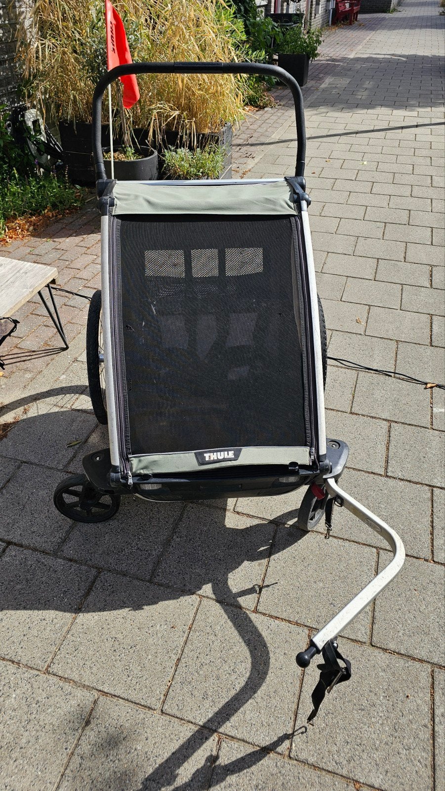 Thule Fietskar Chariot Lite double 2, Ophalen, Gebruikt, Opvouwbaar, Thule Chariot