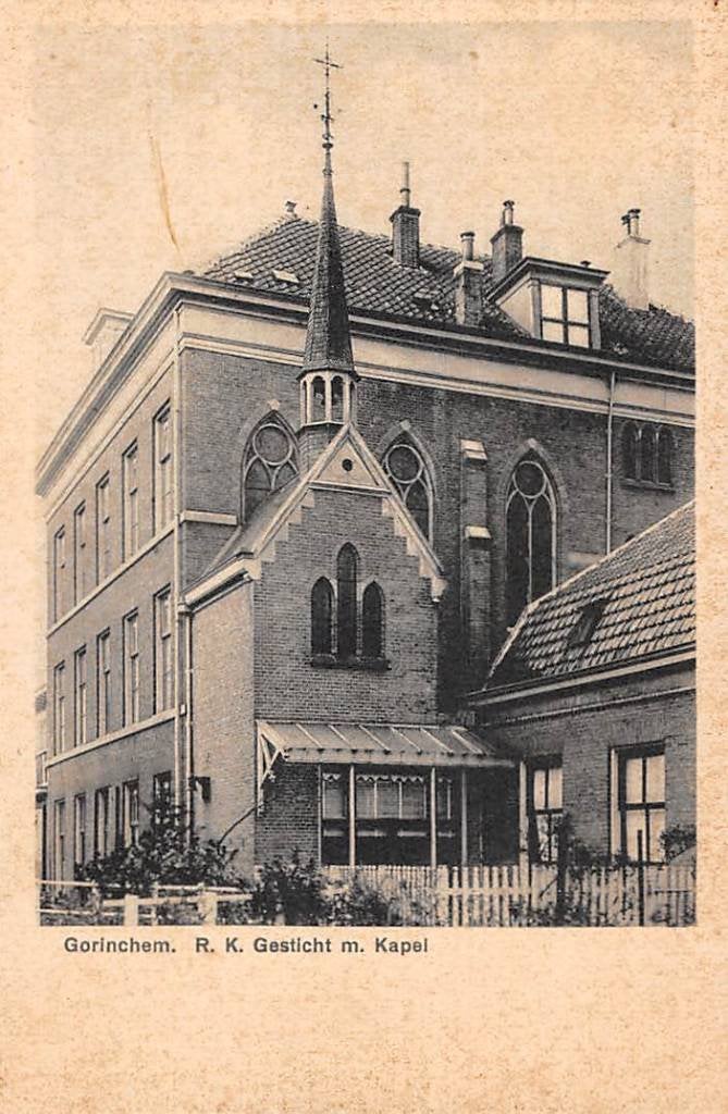 Gorinchem R.K. Gesticht met Kapel, Ophalen of Verzenden, 1920 tot 1940, Gelopen, Zuid-Holland