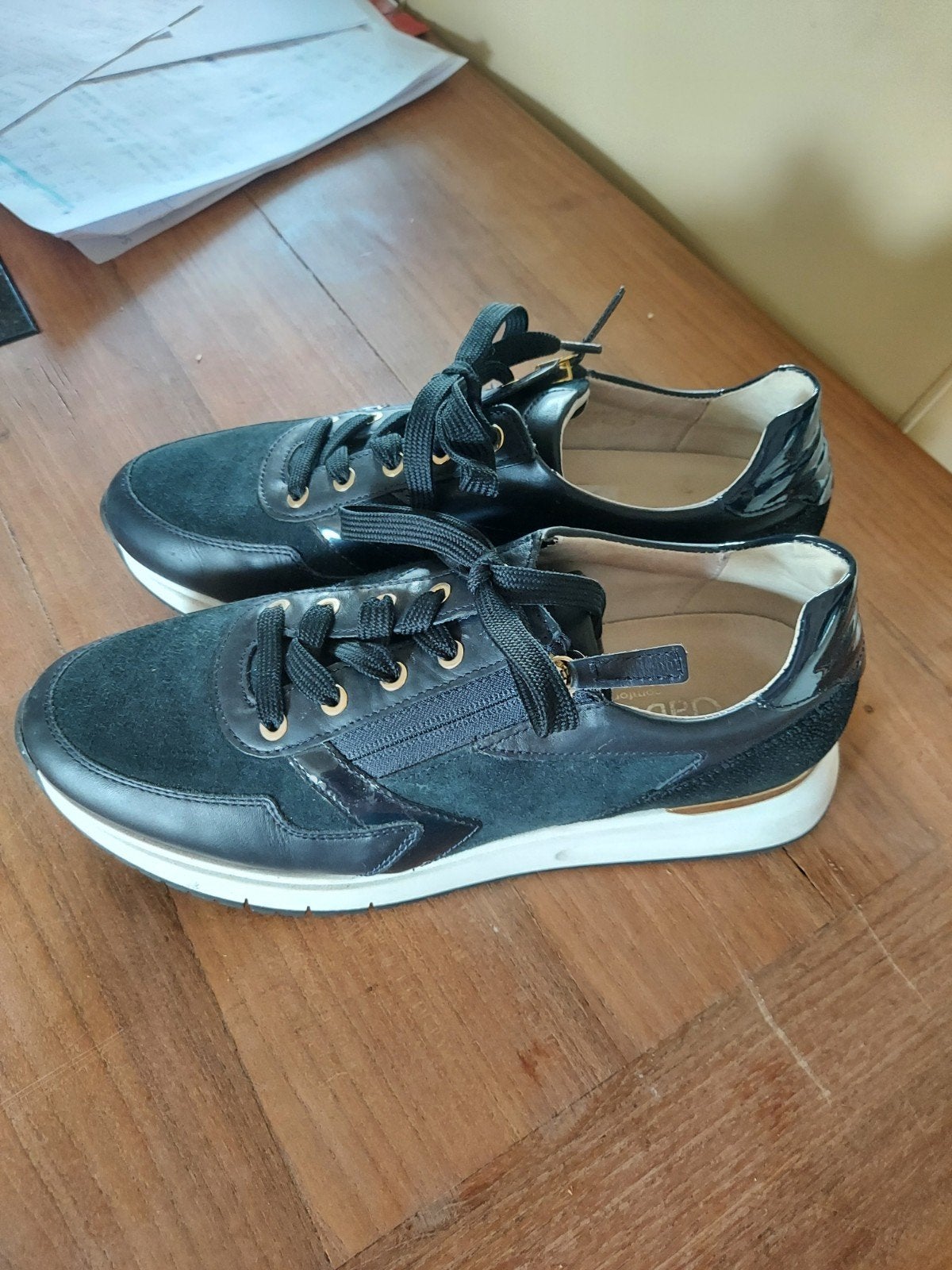 Gabor donkerblauwe leren dames schoenen met rits 7.5 H zgan, Ophalen of Verzenden, Zo goed als nieuw, Blauw