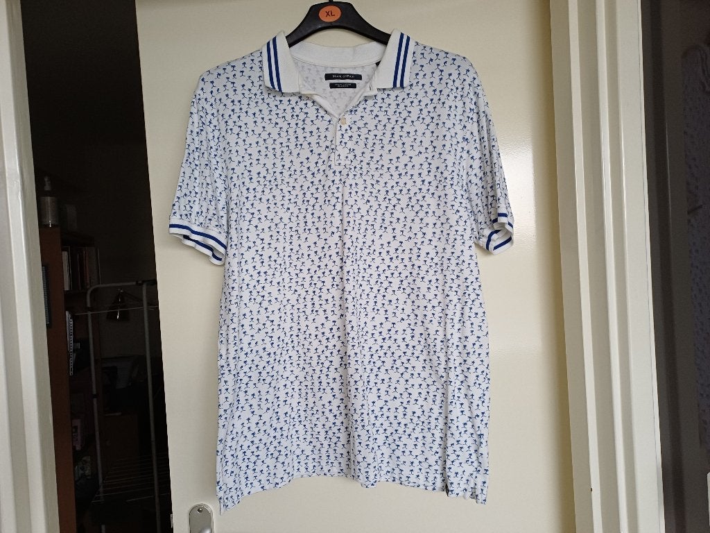 wit blauw polo Marc O'Polo mt XXL, Overige kleuren, Overige maten, Ophalen of Verzenden, Marc O'Polo