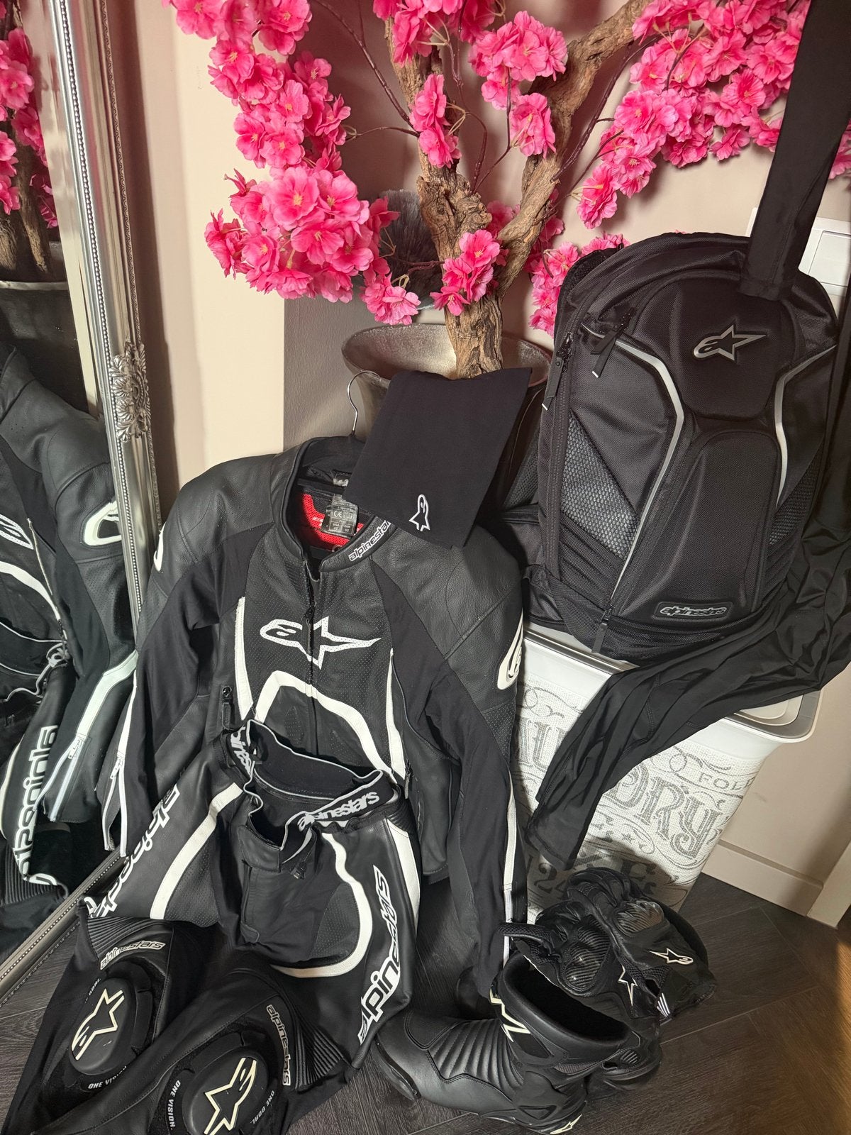 Alpinestars Motorpak Compleet - Leer, Zwart/Wit, Motoren, Ophalen, Nieuw zonder kaartje, Heren, Jas | leer