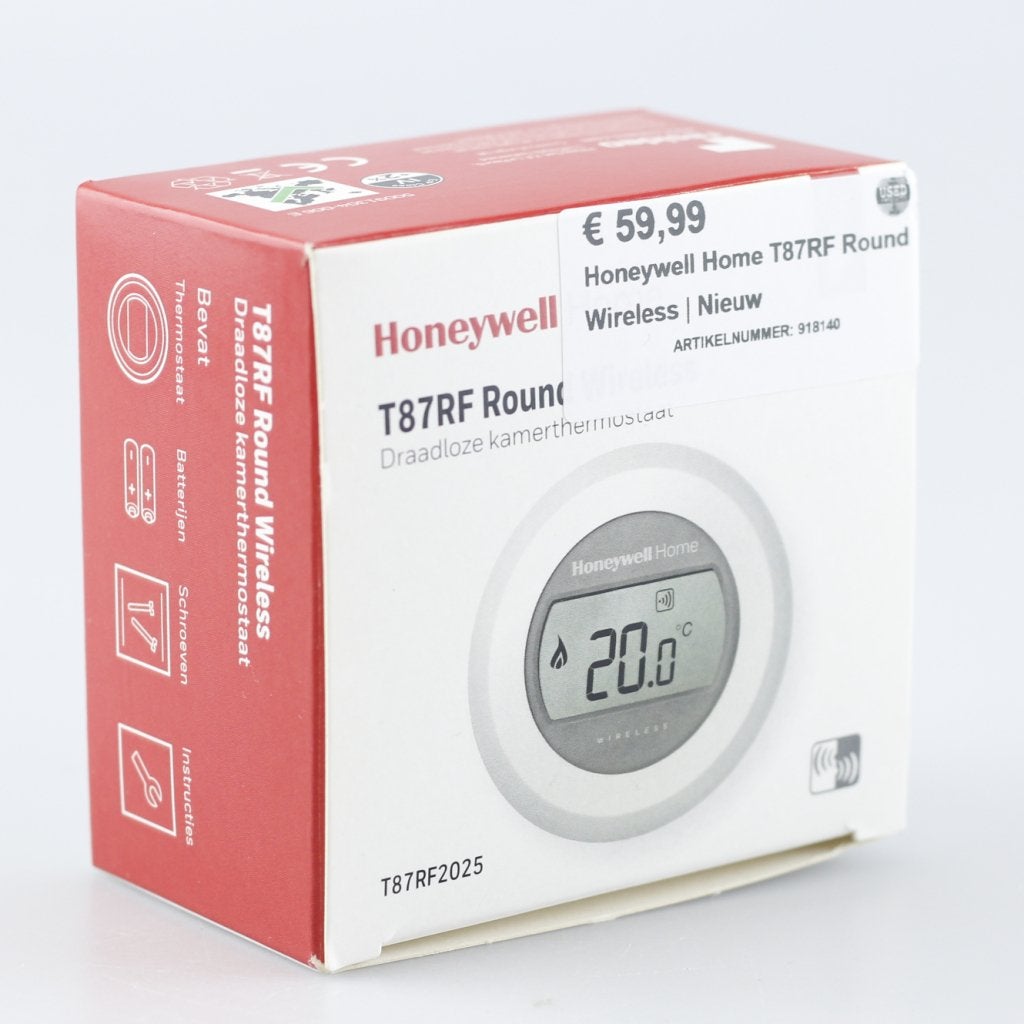 Honeywell Home T87RF Round Wireless | Nieuw, Honeywell, Gebruikt, Support@honeywell.com, 855 S. Mint Street
Charlotte, NC 28202
United States