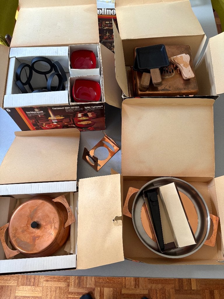 Gourmetstel. grill , foudue Perk Favolina Vintage, Witgoed en Apparatuur, Gourmetstellen, Ophalen of Verzenden, Gebruikt, 4 t/m 7 personen