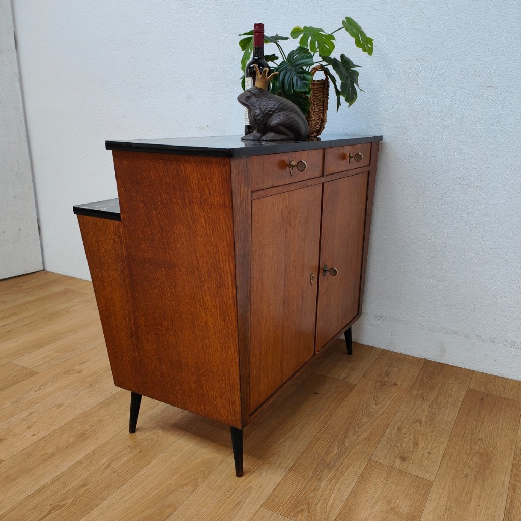 Mid-Century Design tweezijdig Barmeubel drankenkastje 516, Huis en Inrichting, Valkenswaard, Gebruikt, 5 laden of meer, Info@flashbackfurniture.nl