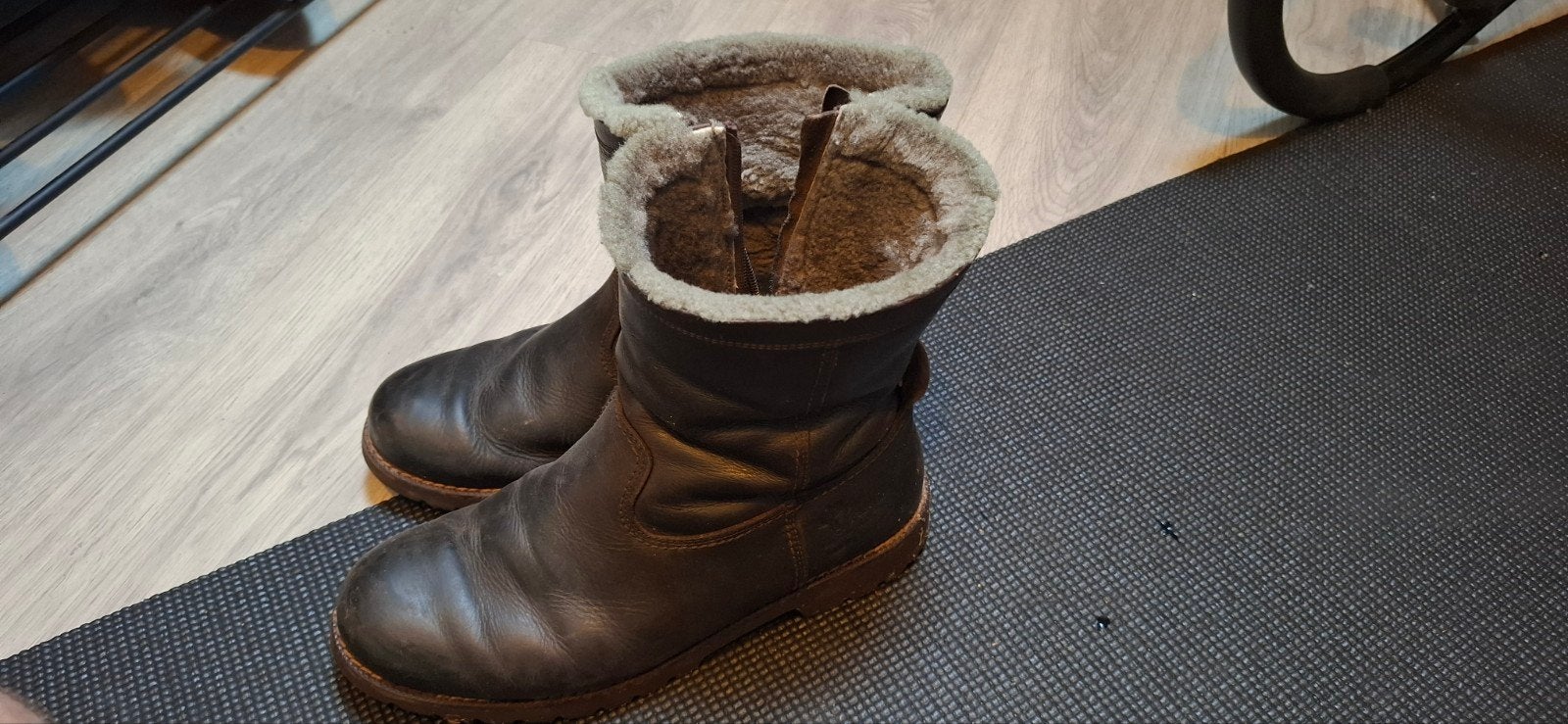 Bruine leren laarzen met warme voering panama jack, Bruin, Verzenden, Lage of Enkellaarzen, Onbekend